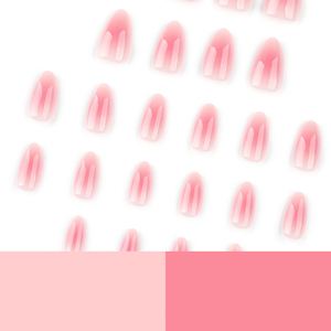 <span class=keywords><strong>Uñas</strong></span> Postizas de <span class=keywords><strong>Color</strong></span> <span class=keywords><strong>Rosa</strong></span> Almendra <span class=keywords><strong>Natural</strong></span>, 24 Piezas, Hechas a Máquina, Semi-Acrílicas, Hechas a Mano, al por Mayor para Dedos - Product Image 4