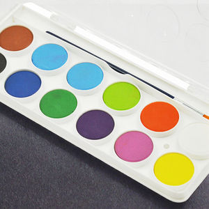 12 couleurs de <span class=keywords><strong>gouache</strong></span> sèche peinture aquarelle solide non toxique et durable pour un dessin facile sur papier ensemble écologique - Product Image 3