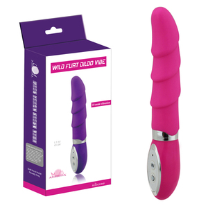 Vibromasseur Aphrodisia Wild Flirt, 10 fréquences, silicone, étanche, faible bruit, 2 piles AAA, masseur corporel, rose, violet - Product Image 4