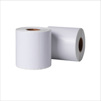 Rouleau d'étiquettes d'expédition thermosensibles Double Tree 4x6 en papier thermique brillant ECO, résistant à l'alcool, dédié aux entrepôts frigorifiques