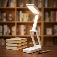 Lampe de table LED portable rechargeable par USB, à intensité variable, 3 températures de couleur, protection oculaire, flexible, multifonctionnelle, moderne, DC pour la lecture