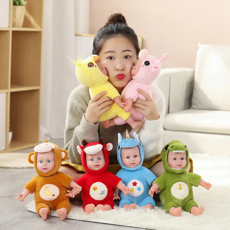 Jouets de poupée en peluche synthétiques réalistes jouets pour enfants jouets de sommeil accompagner poupées artificielles populaires pour nouveau-nés avec des vêtements