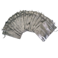 Sacs pour cadeaux de noël en forme de cœur sankra, emballage cosmétiques pour bonbons, bijoux, en tissu feuille d'argent, sacs en organza pour cadeaux métalliques
