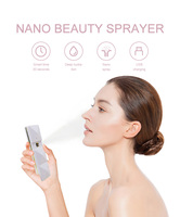 Vaporizador Facial Nano Eléctrico Recargable por USB, Vaporizador Facial Iónico Portátil de 30 Segundos, Tanque de Agua de 5 ml para Hidratación y Fijación de Maquillaje