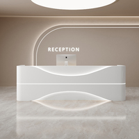 Table de bureau moderne, bureaux de travail, comptoir de réception pour salon de beauté, comptoir de réception de luxe pour supermarché, immeuble de bureaux