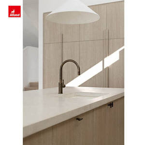 Alland bespoke baspoke נבנה מותאם אישית עיצוב מודרני עץ שיש שרף עץ אלון אמיתי ארונות דלת אוכל - Product Image 3