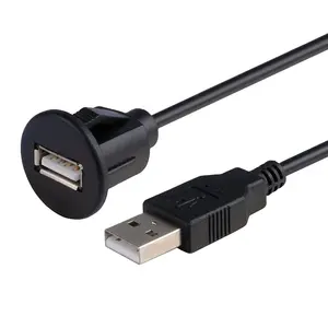 새로운 원산지 도매 포트 여러 USB 남성 에 여성 자동차 USB 3.0 방수 연장 코드 라운드 헤드 가을 설치