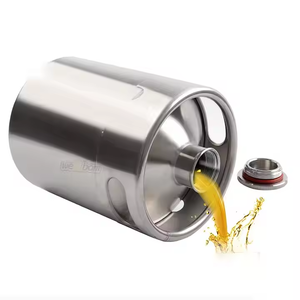 Homebrew thép không gỉ 304 bia keg 2L 3.6L 4L 5L 10L Mini dự thảo bia growler bia Thùng với tay áo và biểu tượng tùy chỉnh - Product Image 1