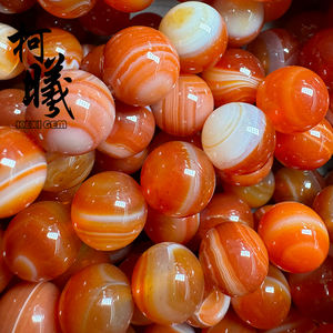 ลูกปัดอาเกตสีแดงธรรมชาติแบบขายส่ง ขนาด 4 มม.-14 มม. รูปทรงกลมเรียบ ลูกปัดอาเกตสีแดงธรรมชาติแบบหลวมสำหรับทำเครื่องประดับ - Product Image 2