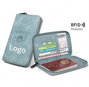 Custom Personalized Logo Business <b>Gift</b> Set PU Cover Passport Wallet Card Pocket RFID Protection for Corporate Festivals - Product Image 1