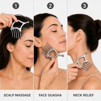 Masseur de cuir chevelu et corporel portatif en métal écologique et durable pour la relaxation du cuir chevelu et le lifting du visage – Vente en gros