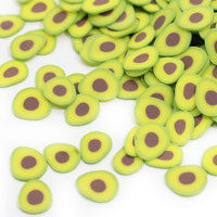 4 Stijlen Schattige Avocado Schijfjes Polymer Clay Sprinkles voor Nagelkunst DIY Decoratie Slime Benodigdheden Sneeuwbol Tumbler Vullingen