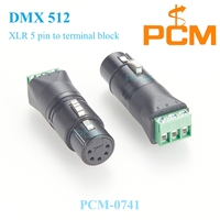 Adaptateur de bornier DMX512, bornier XLR 5 broches femelle à 3 broches, pour système d'éclairage DMX et équipement audio