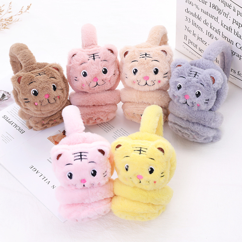 Милые плюшевые наушники в виде клубники с фруктами и животными для женщин и больших детей теплые регулируемые теплые наушники для студентов