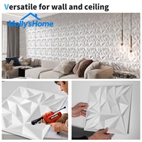 Panel Dinding 3D PVC Bertekstur Diamond 12x12 inci 33 Paket untuk Ruang Gaming Modern Latar Belakang TV