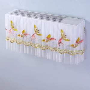 Housse de climatisation intérieure décorative pour fenêtre Protecteur de poussière Tissu dentelle Fournitures pour la maison Fixation murale <span class=keywords><strong>Mini</strong></span> Split - Product Image 3