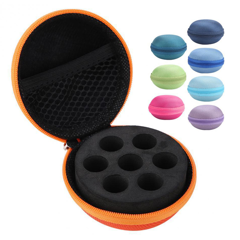 7 Holes Mini Essential Oil Bottle Storage Bag Portable Fragrance Bottle Case for Travel