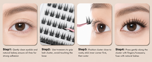 Extensiones de Pestañas Pre-encoladas al por Mayor, Sin Necesidad de Pegamento, Racimos de Pestañas con Curvatura <span class=keywords><strong>C</strong></span>, Extensiones de Pestañas Pre-encoladas para Hacer en Casa - Product Image 6