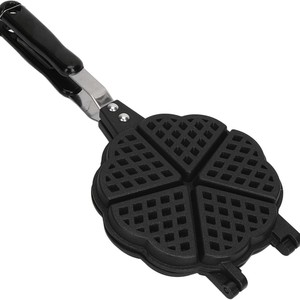 Molde para hacer gofres antiadherente con mango para estufa de gas, utensilio de cocina, accesorio de cocina fácil de limpiar - Product Image 5