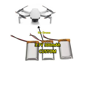 Maßgefertigter Wiederaufladbarer <span class=keywords><strong>3</strong></span>,7V 300mAh Umweltfreundlicher Polymer-Lithium-Ionen-Akku Lipo-Akkupack für Drohnen - Product Image 1