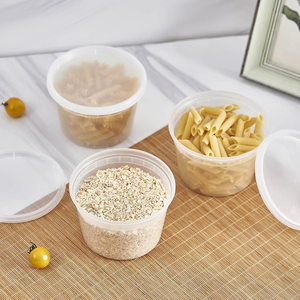 Conteneur alimentaire transparent hermétique de haute qualité, jetable, en plastique épais, pour soupes, 8oz, 12oz, 16oz, 24oz, 32oz - Product Image 5