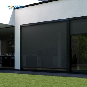 Persiana Enrollable Motorizada Solar con Cremallera <span class=keywords><strong>para</strong></span> Exteriores, <span class=keywords><strong>para</strong></span> Pérgola, Cafetería, <span class=keywords><strong>Terraza</strong></span>, Protección Solar y Antimosquitos - Product Image 1