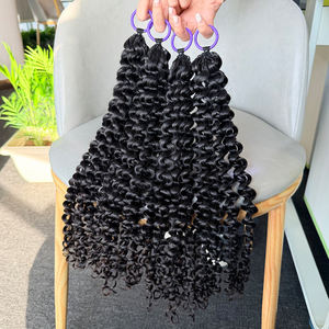 Extensiones de cabello rizado Jerry para crochet, 100% cabello humano virgen al por mayor, extensiones de trenzas de crochet pre-enlazadas de 8-32 pulgadas - Product Image 3