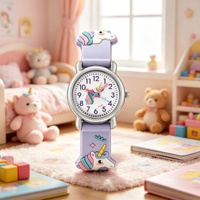 Montre à quartz pour enfants, boîtier en alliage, bracelet en silicone souple, montre analogique sport pour enfants, logo personnalisé acceptable