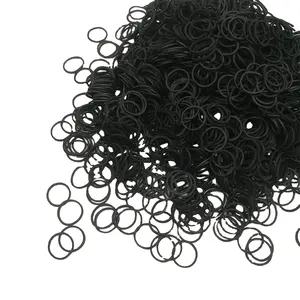 Tiny Rosy Clear Black Elastic Hair Rubber Band For Women