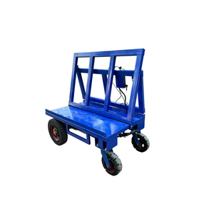 Chariot mobile en verre de chariot de service de panneau de cloison sèche de manipulation résistante professionnelle - Product Image 5