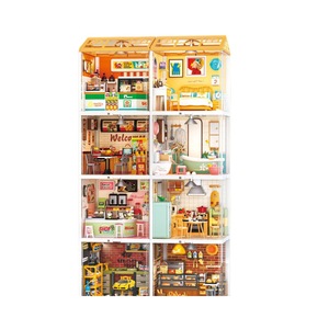 Jouets exclusifs transfrontaliers Jiaerle : Scène miniature DIY en plastique <span class=keywords><strong>Grande</strong></span> Ville et Petite Ville, Kit de construction de maisonnettes pour enfants 0-3 ans - Product Image 5