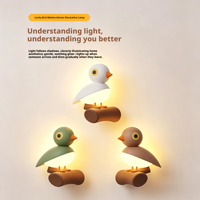Veilleuse LED ABS Lucky Bird blanc chaud avec support magnétique, rechargeable et capteur de présence humaine pour usage domestique