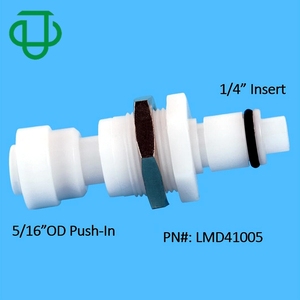 1428 unf tubing connector Quick release inserts de tube coupling 3/8" barb 1/4" insert Disconnect Fitting Panel Mount style - Product Image 2