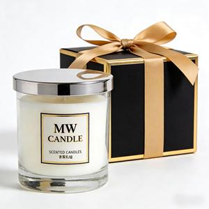 Bougie MW en cire de soja parfumée, aromathérapie, pot en verre, parfum floral élégant, décoration d'intérieur, durée de combustion de 40 à 60 heures - Product Image 1