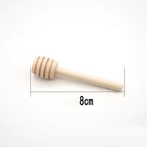 Bâtonnet mélangeur en bois de hêtre jaune massif Pomelo 8*2cm pour café, lait, thé et confiture - Vente en gros fabricant - Product Image 4