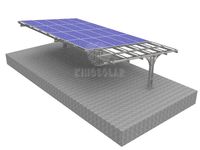 Système de montage de carport solaire KINGSOLAR avec option d'éclairage LED pour le stationnement nocturne, CE ISO, fabrication directe d'usine