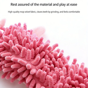 Jouet à mâcher écologique pour animaux de compagnie, en peluche, en velours, pour le nettoyage des dents, jouet couineur durable pour chien, interactif pour chiots, pour chiens de petite, moyenne et grande taille - Product Image 4