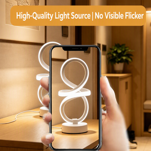 YONGZE Modern Spiral Creative Table <b>Lamp</b> Simple and Adjustable LED Ambient Light USB Powered Bedside <b>Warm</b> Night Light - Product Image 5