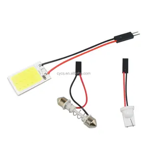 12V blanc Auto intérieur lampe de lecture voiture dôme lumières T10 W5w Led COB 18SMD feston toit cob véhicule panneau ampoule éclairage