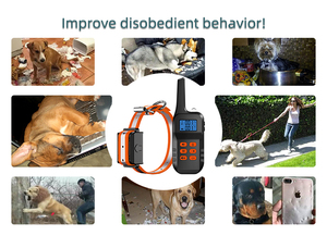 Collar eléctrico impermeable para dejar de ladrar, Collar de entrenamiento para perros sin golpes, Collar de Control de entrenamiento para perros con Control remoto para perros - Product Image 2