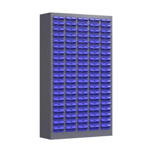 ארון אחסון חלקי פלדה כבדים מסוג מגירות עם 2 דלתות ו-4 שכבות לאחסון ברגים, סכינים ודוגמאות - Product Image 5