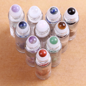 Bán Buôn Bán Đá Quý Thủ Công Mỹ Nghệ Con Lăn Chai Tinh Dầu Chai Nước Hoa Với Đầy Màu Sắc Tinh Thể Tự Nhiên Con Lăn Bóng - Product Image 5