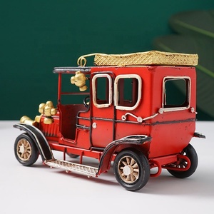 Artigianato in Metallo Retrò per Decorazione Casa, Decorazione Vintage per Scrivania e Ufficio, Regalo, Modello di <span class=keywords><strong>Auto</strong></span> Antica in Ferro Rosso - Product Image 5