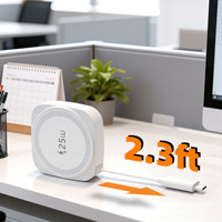 Chargeur sans fil magnétique portable 25W avec câble rétractable et certification de charge rapide sans fil