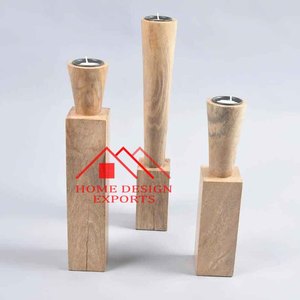 Vente chaude BOUGIE EN BOIS RUSTIQUE ACACIA STANDS POUR LA DÉCORATION DE CENTRE DE TABLE DE MARIAGE BOUGIE EN BOIS DE MANGUE DE FERME VINTAGE - Product Image 6