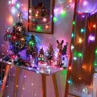 Premium 10m Solar Star LED-slingers IP44 Waterdicht Warm Wit Koperdraad Feestverlichting voor Tuin Valentijn Bruiloft Decoratie