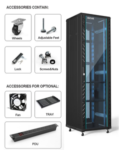 Nhà Máy Trực Tiếp Tủ Máy Chủ 42U Đứng Loại Với Cửa Kính Phía Trước Rj45 Mạng Racks 19 Inch Tiêu Chuẩn Vá Bảng Điều Chỉnh - Product Image 3