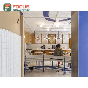 Refined Coffee Merchandise Display Rack Wood Slat Panel Coffee Syrup Display Roastery Product Display Rack - Product Image 5