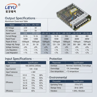 Alimentation à découpage LEYU LRS-100 100W à sortie unique 24V 4.5A AC/DC, transformateur encastré pour machine d'automatisation