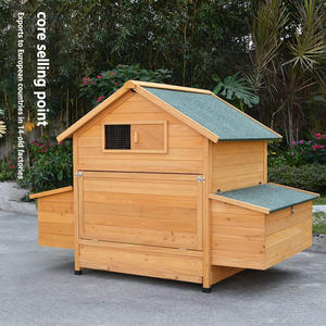 Cage à Animaux de Compagnie en Bois de Pin Moderne Écologique Poulailler avec Motif Imprimé Couleur Naturelle Ferme Extérieure - Product Image 4